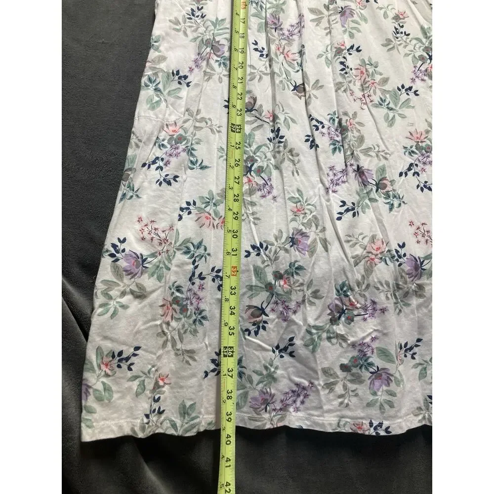 Miss Elaine VTG Style Nightgown M Floral Smocked Cottagecore Gmacore Sleepwear